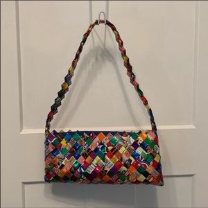 Multi colored Candy wrapper purse